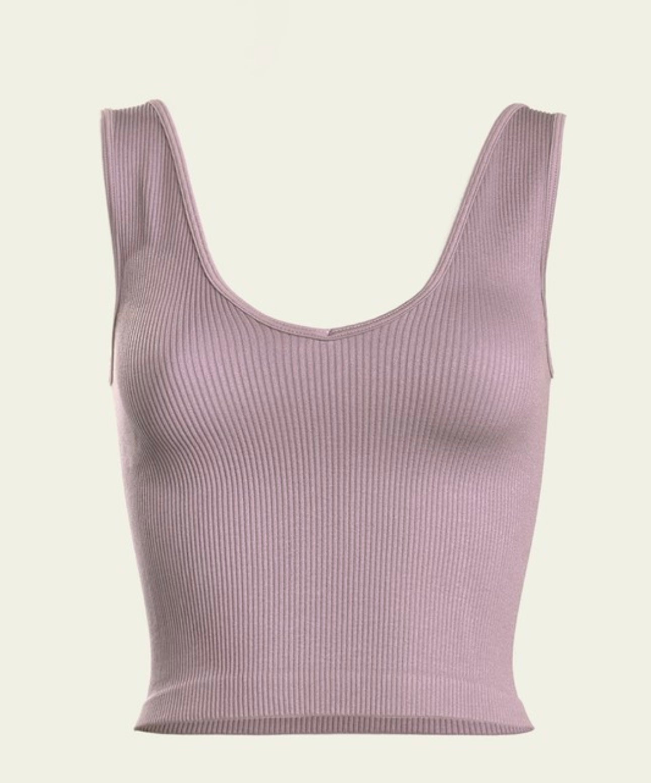 Ribbed Vneck Tank