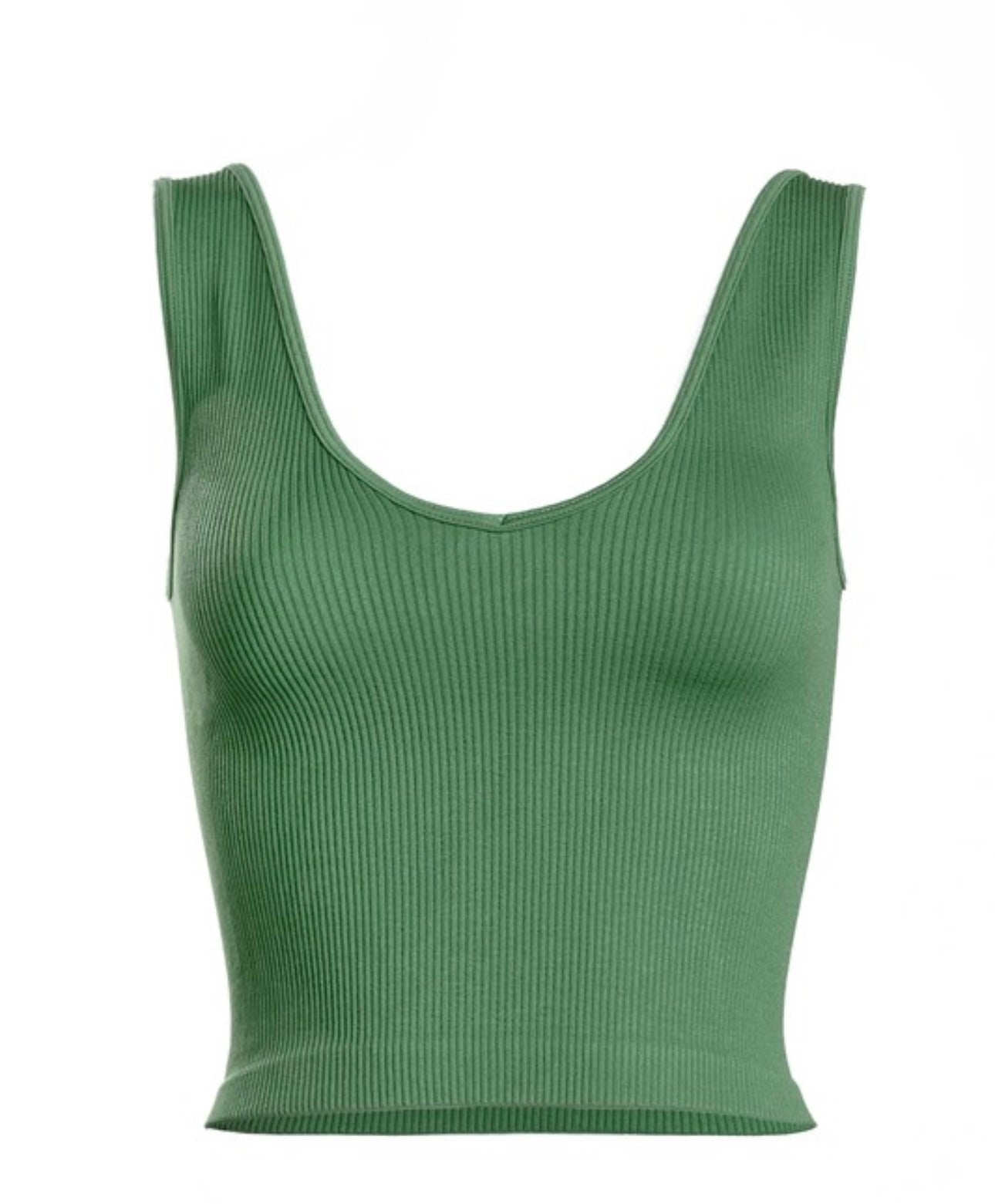 Ribbed Vneck Tank